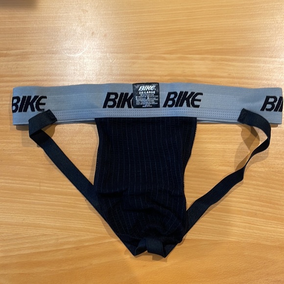 BIKE Performance Cotton Adult Athletic Supporter 2 Pack (Black) XXL Jock Strap - Picture 5 of 8